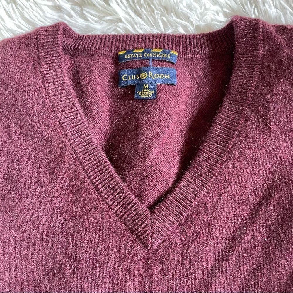 CLUB ROOM CASHMERE VEST   - Picture 6 of 7